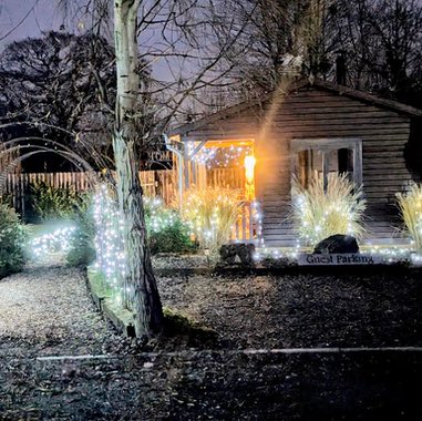 Night time cabin